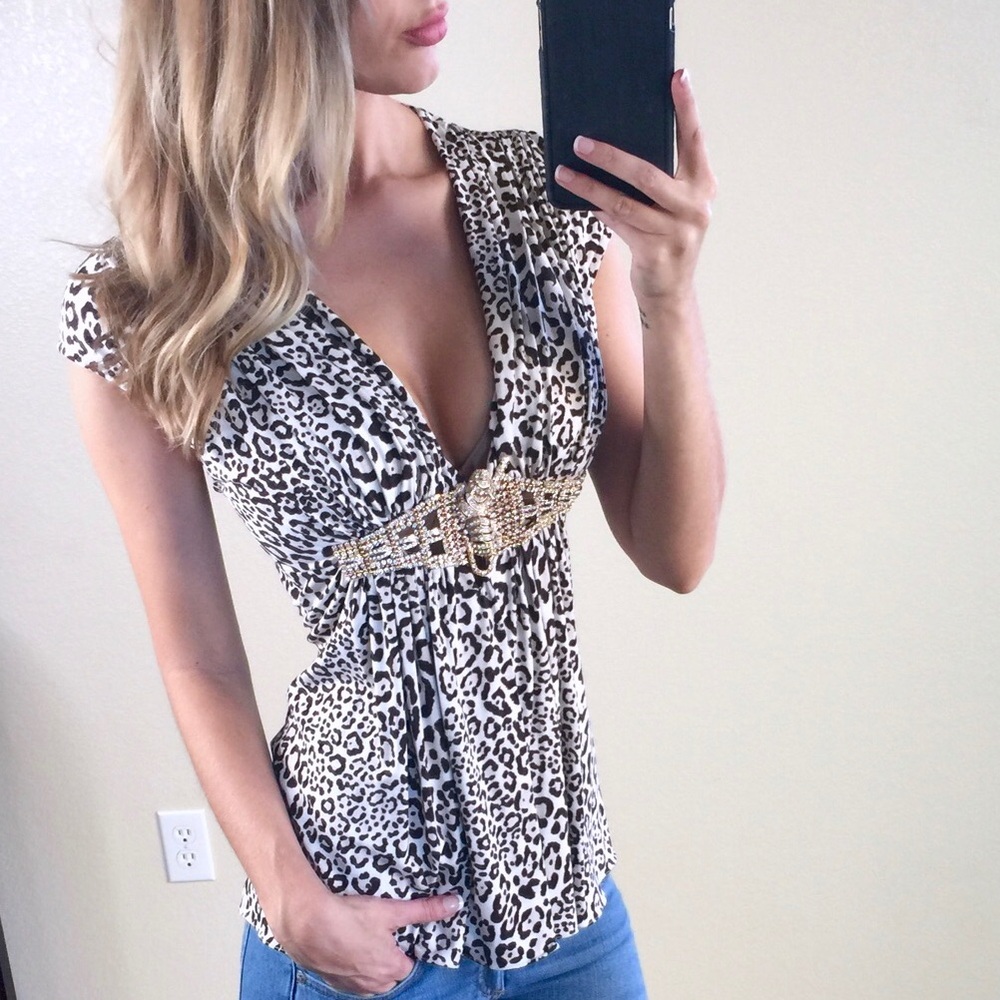 Sky Embellished Top Size Small